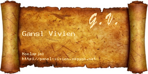 Gansl Vivien névjegykártya